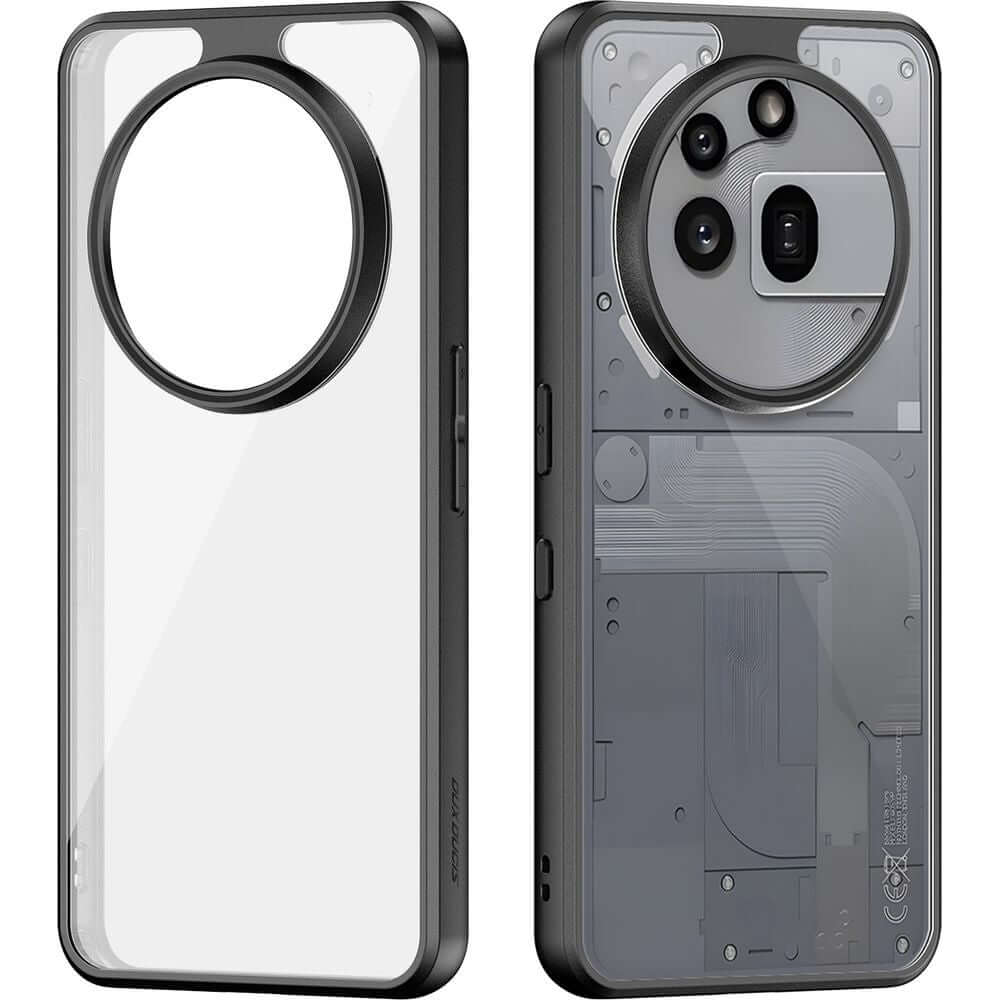 Handyhülle für Nothing Phone 3a Pro, Dux Ducis Aimo, Transparent mit Schwarzem Rahmen