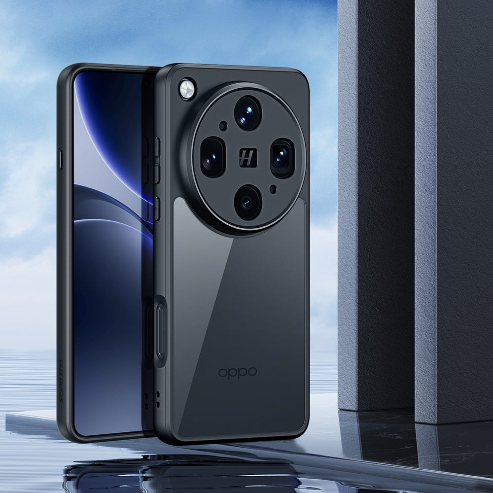 Handyhülle für Oppo Find X9 Ultra, Dux Ducis Aimo, Transparent mit schwarzen Rahmen
