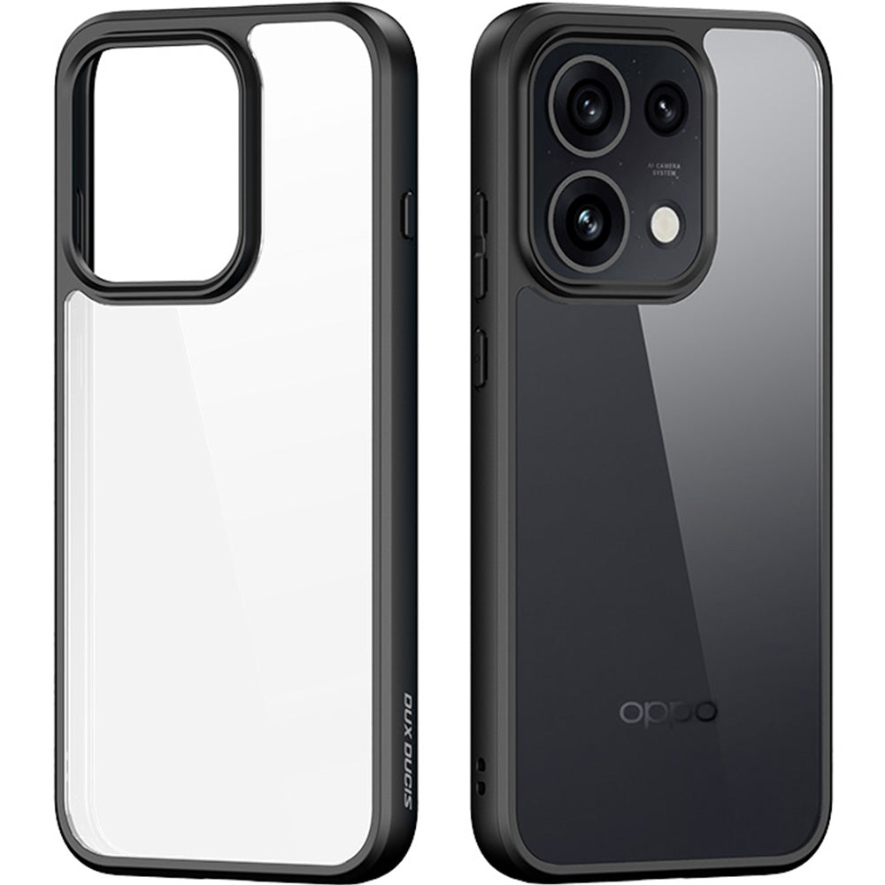 Handyhülle für Oppo Reno16 / Reno16 Pro, Dux Ducis Aimo, Transparent mit schwarzen Rahmen