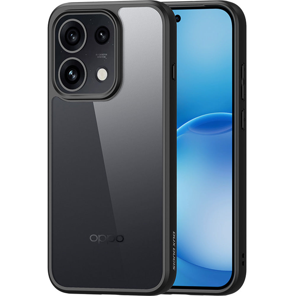 Handyhülle für Oppo Reno16 / Reno16 Pro, Dux Ducis Aimo, Transparent mit schwarzen Rahmen