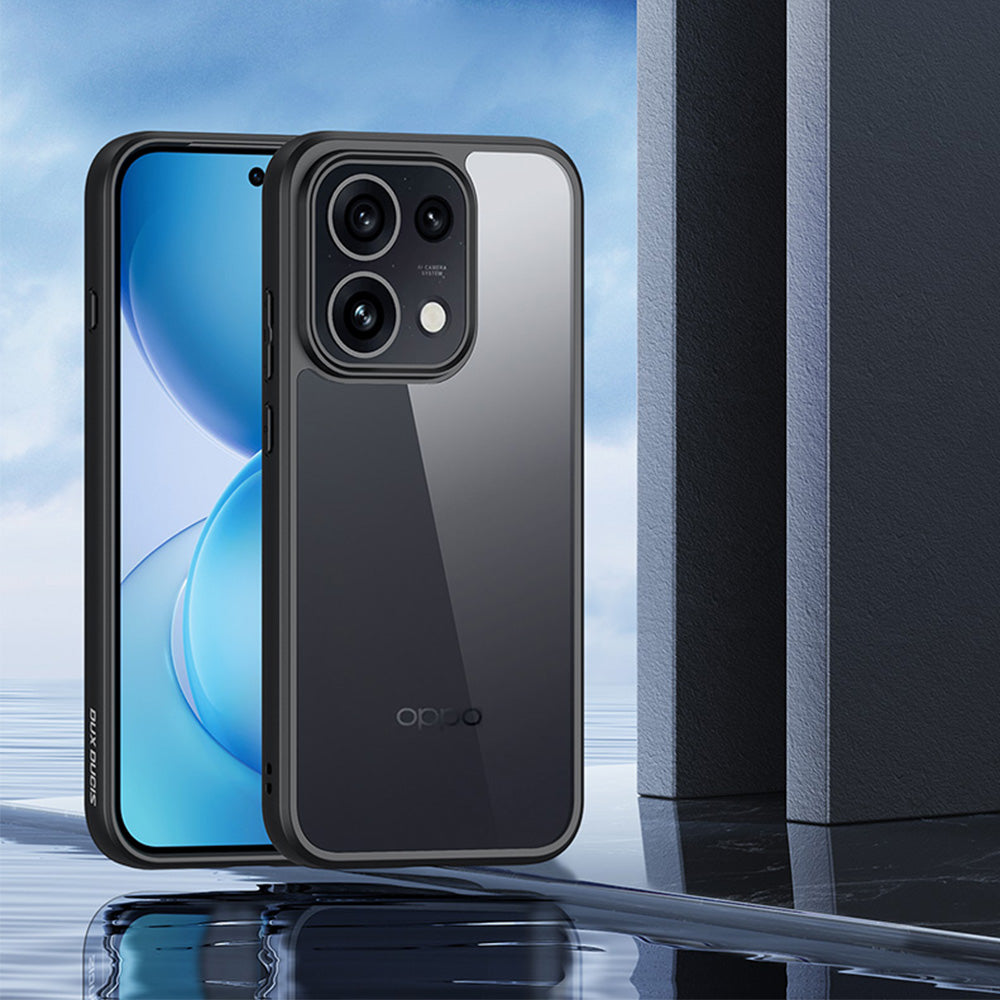 Handyhülle für Oppo Reno16 / Reno16 Pro, Dux Ducis Aimo, Transparent mit schwarzen Rahmen
