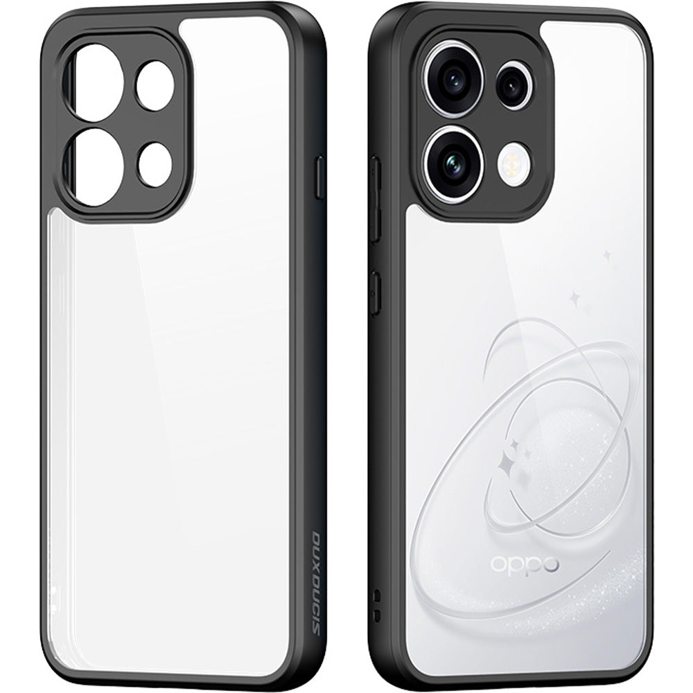 Handyhülle für Oppo Reno16 F / Reno16 FS, Dux Ducis Aimo, Transparent mit schwarzen Rahmen