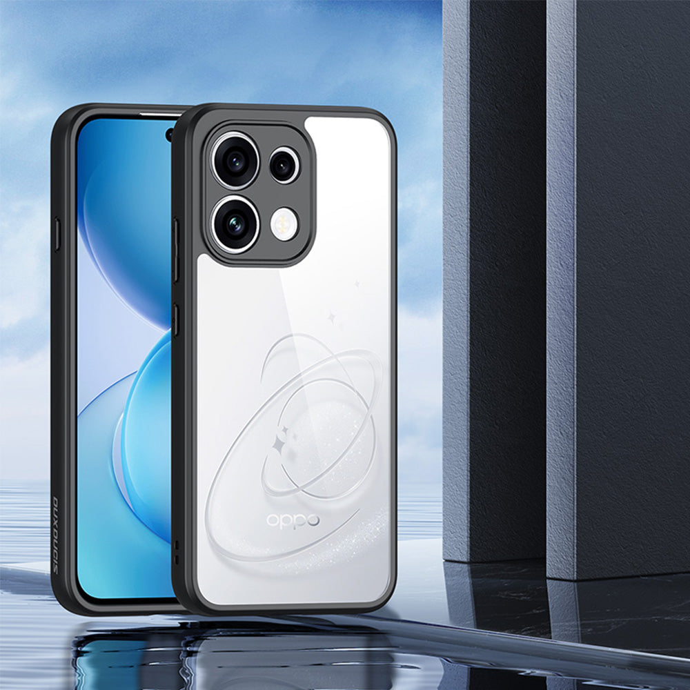 Handyhülle für Oppo Reno16 F / Reno16 FS, Dux Ducis Aimo, Transparent mit schwarzen Rahmen