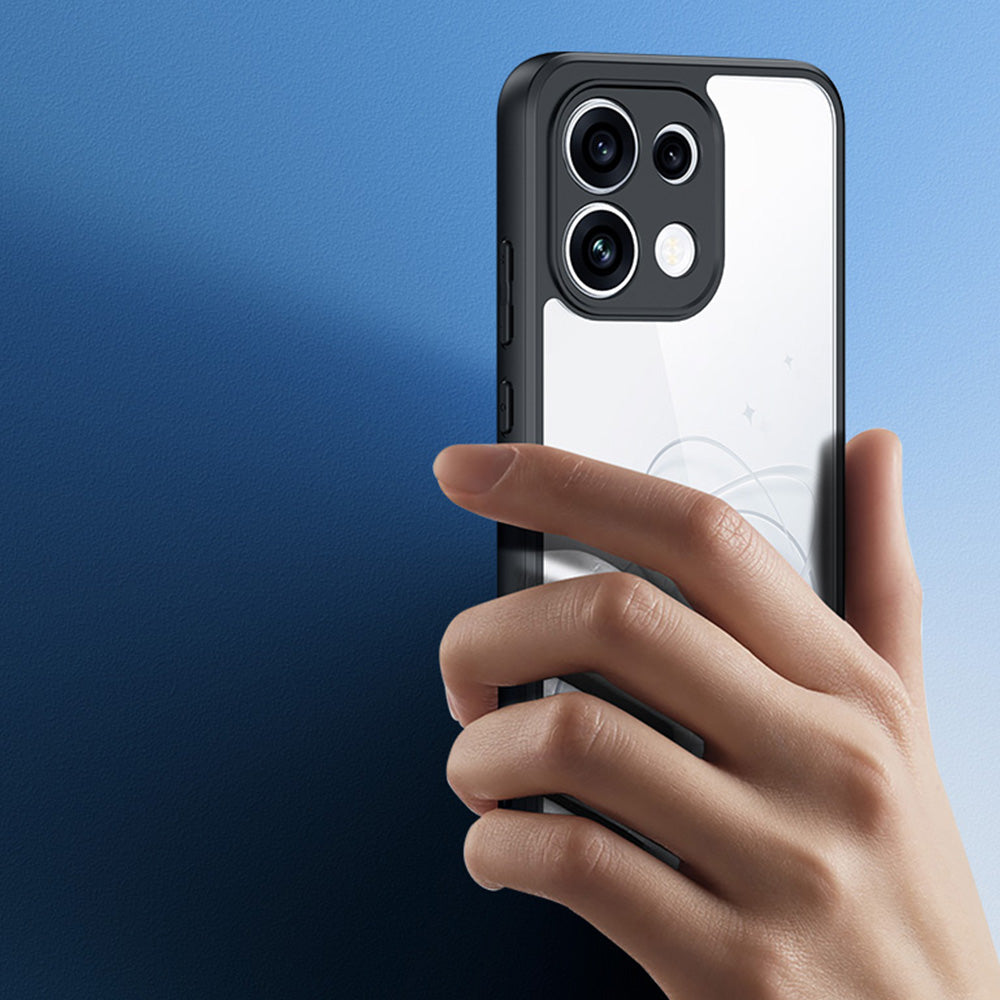 Handyhülle für Oppo Reno16 F / Reno16 FS, Dux Ducis Aimo, Transparent mit schwarzen Rahmen