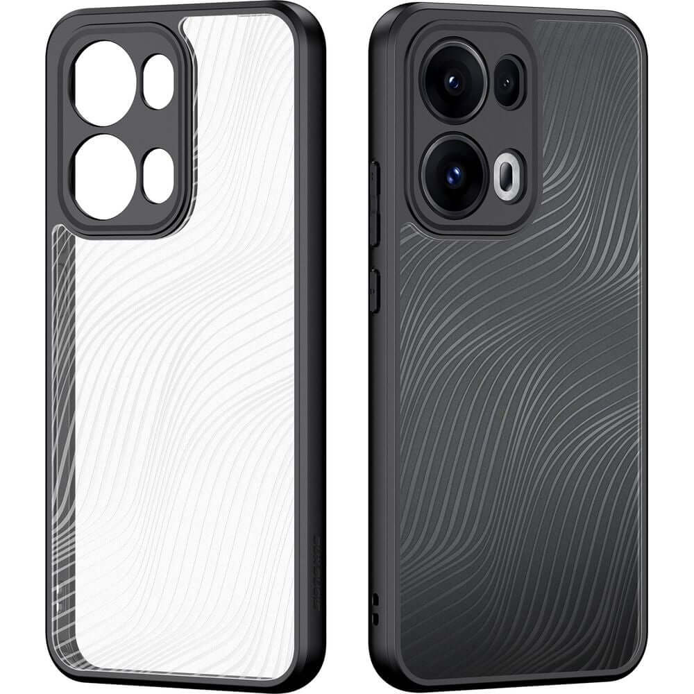 Handyhülle für Oppo Reno13 Pro, Dux Ducis Aimo, Transparent mit Schwarzem Rahmen