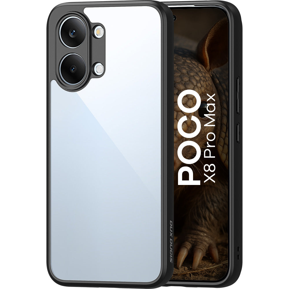 Handyhülle für Xiaomi POCO X8 Pro Max, Dux Ducis Aimo, Transparent mit schwarzen Rahmen