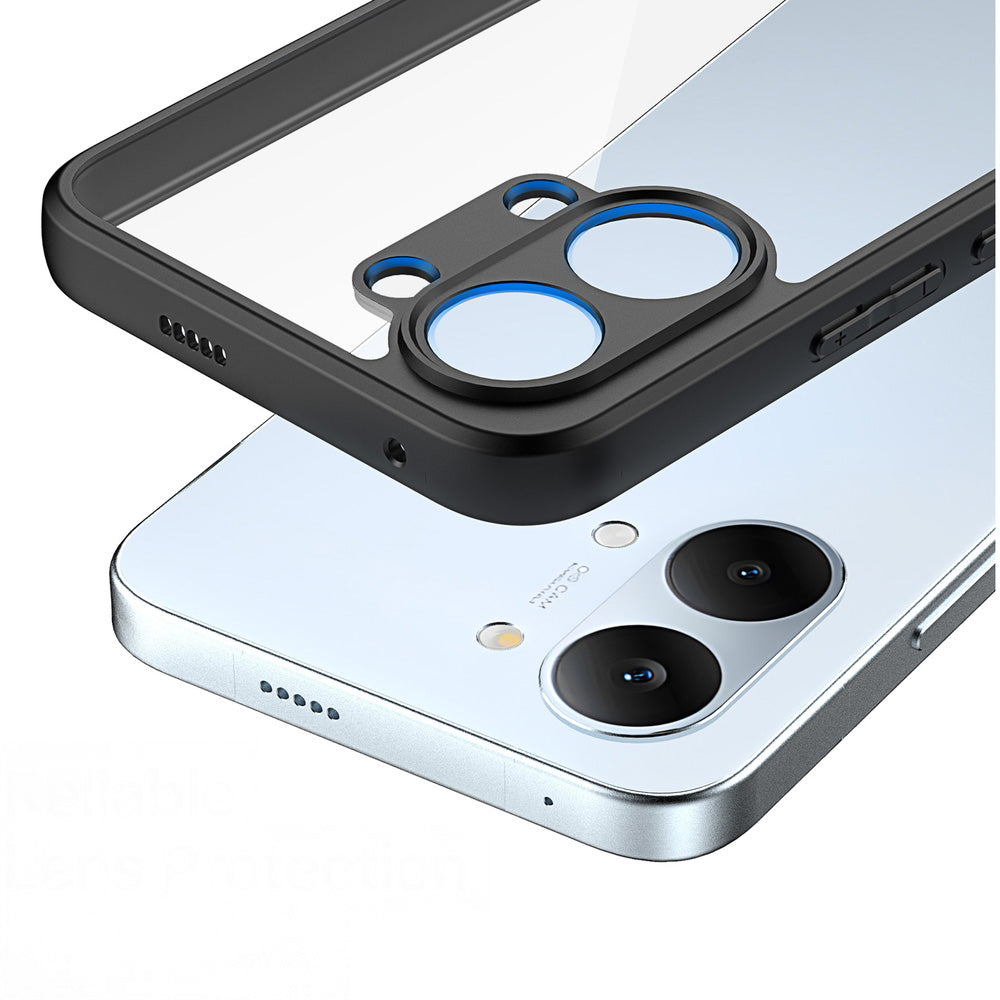 Handyhülle für Xiaomi POCO X8 Pro Max, Dux Ducis Aimo, Transparent mit schwarzen Rahmen