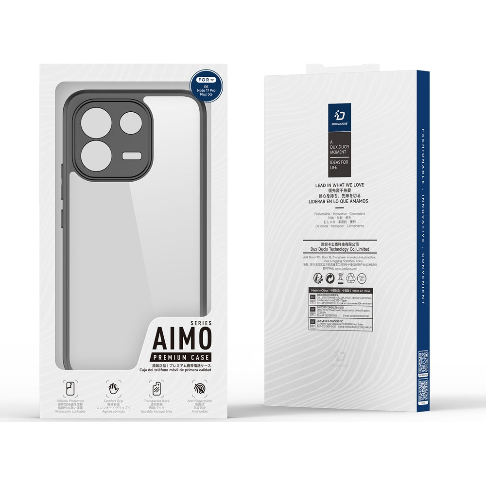Handyhülle für Xiaomi Redmi Note 17 Pro Max 5G, Dux Ducis Aimo, Transparent-Schwarz (11/11)
