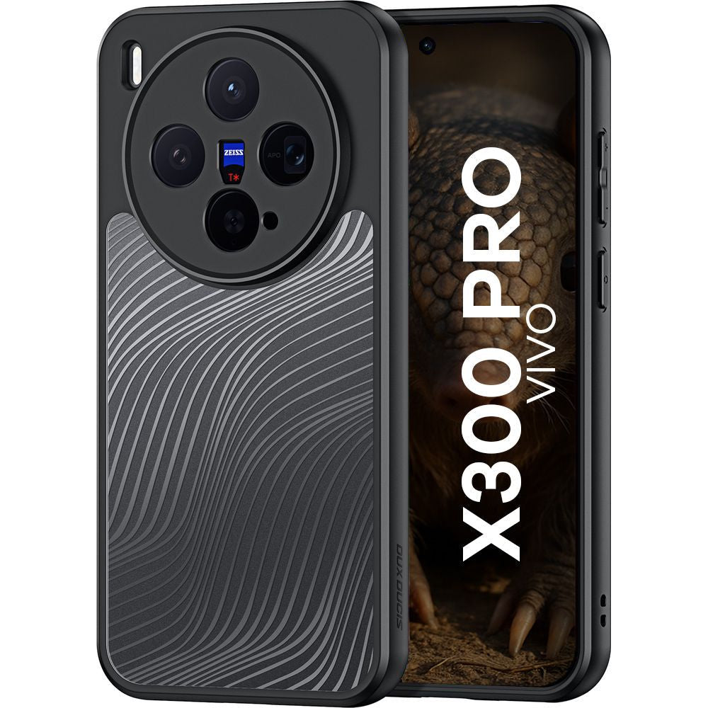 Handyhülle für Vivo X300 Pro, Dux Ducis Aimo, Transparent mit schwarzen Rahmen
