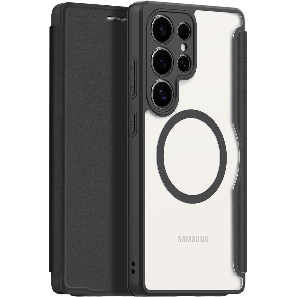 Handyhülle für Galaxy S25 Ultra, Dux Ducis Skin X Pro Magnetic mit MagSafe, Schwarz