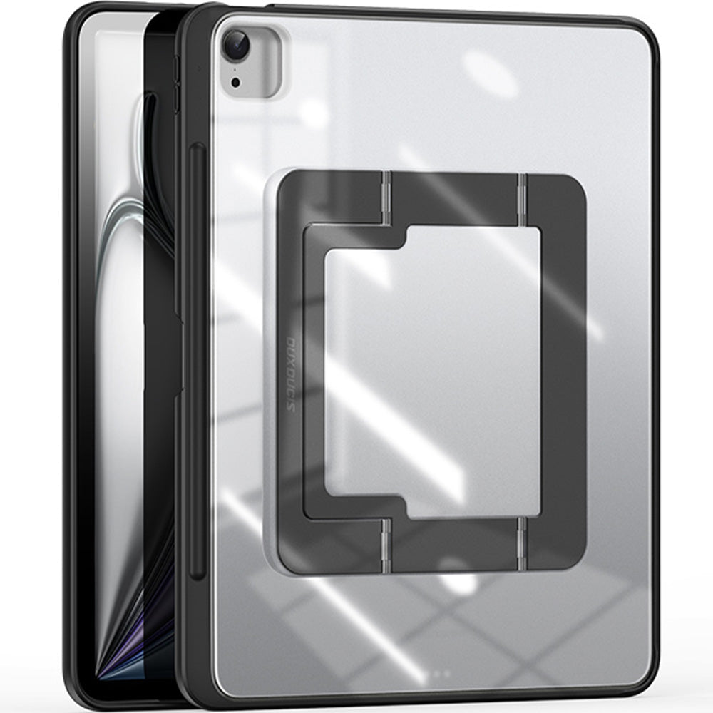 Schutzhülle mit Ständer für iPad Air 13" M4/M3/M2, Dux Ducis Axis, Transparent-Schwarz