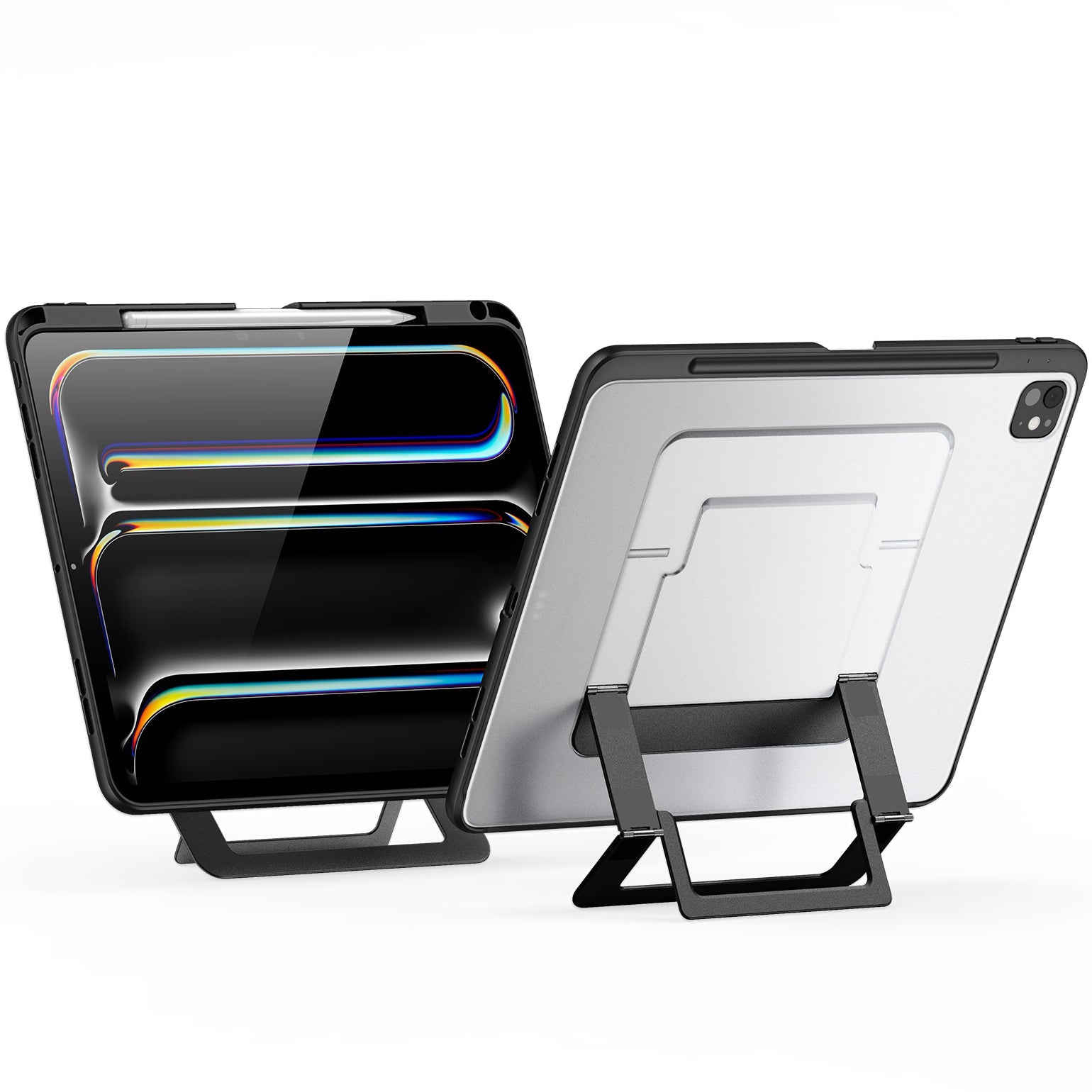 Schutzhülle mit Ständer für iPad Pro 11 M5 2025 / Pro 11" M4 2024, Dux Ducis Axis, Transparent-Schwarz