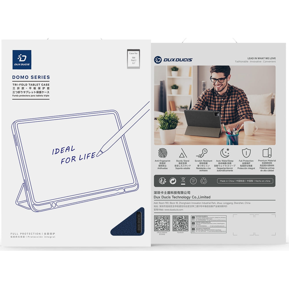 Schutzhülle für Xiaomi Redmi Pad 2 9.7, Dux Ducis Domo, Blau