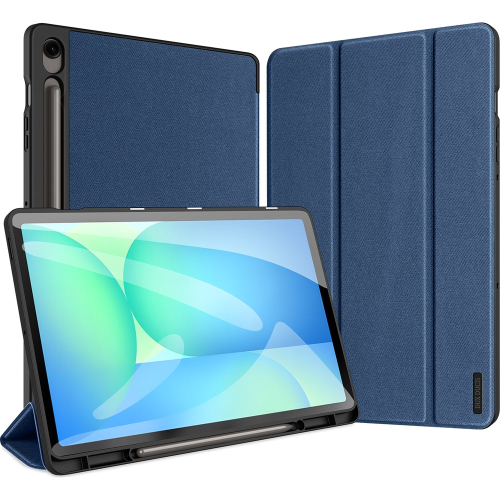 Handyhülle mit Klappe für Galaxy Tab S10 FE Plus, Dux Ducis Domo, Blau