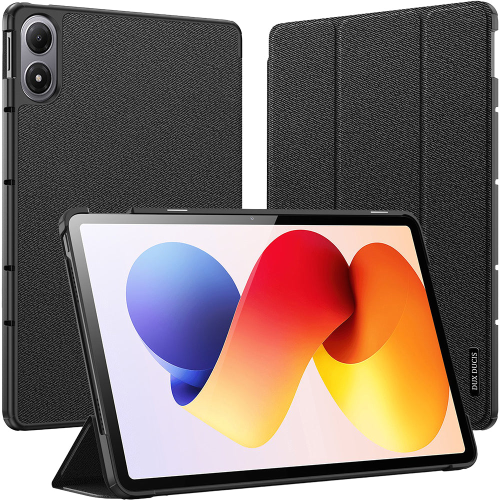 Schutzhülle mit Klappe für Xiaomi Redmi Pad 2 Pro / Pro, POCO Pad, Dux Ducis Domo, Schwarz