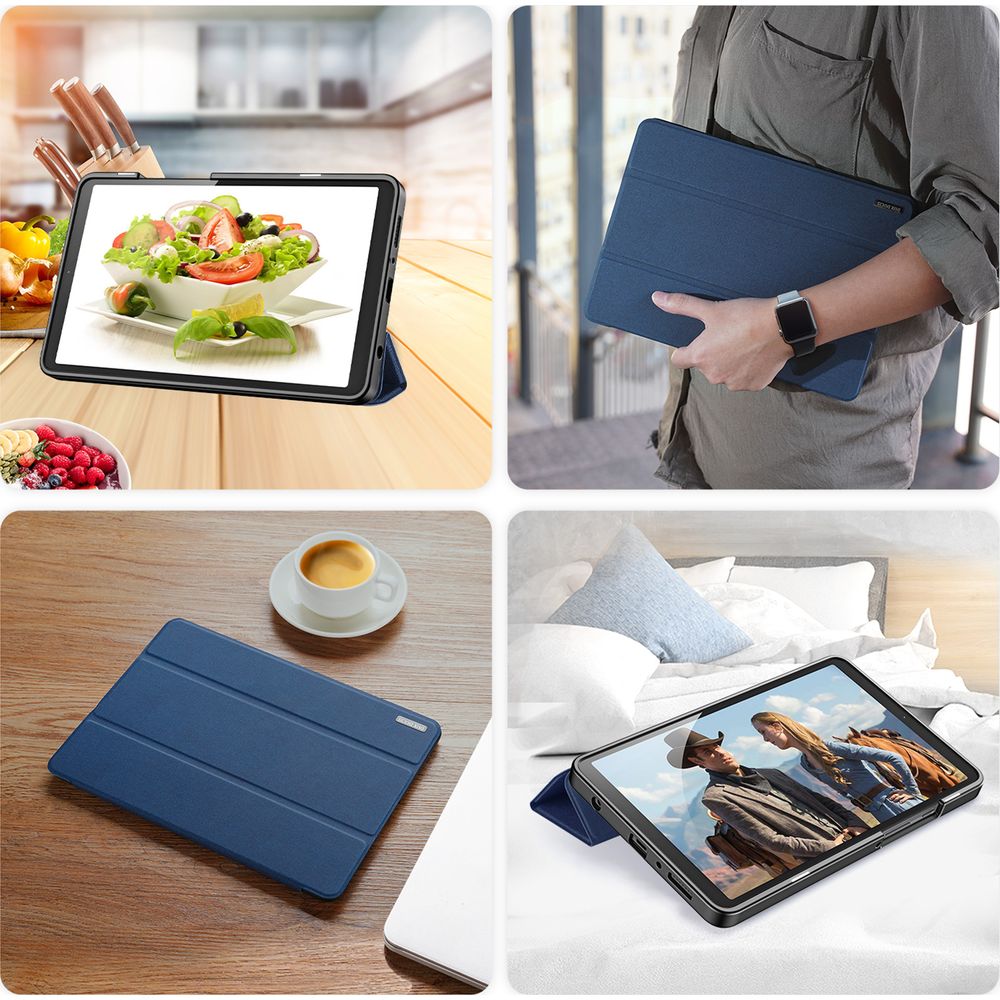 Schutzhülle mit Klappe für Galaxy Tab A11 / Tab A9, Dux Ducis Domo, Dunkelblau