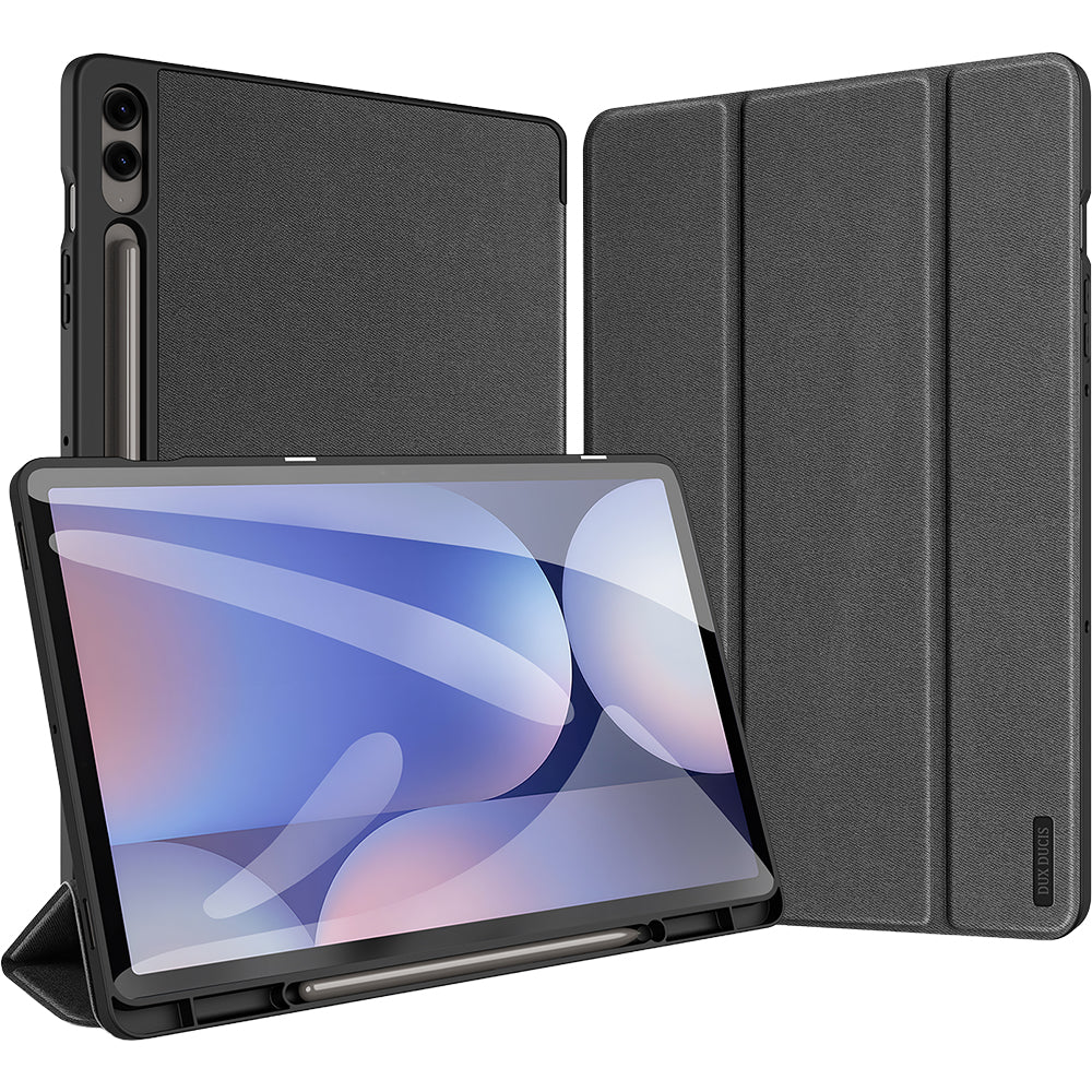 Hülle für Galaxy Tab S10 Plus/S9 Plus/S9 FE Plus, Dux Ducis Domo, Schwarz