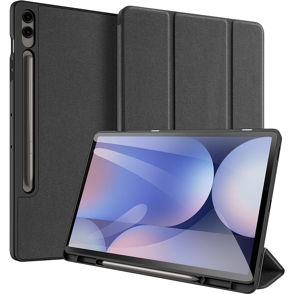 Hülle für Galaxy Tab S10 Plus/S9 Plus/S9 FE Plus, Dux Ducis Domo, Schwarz
