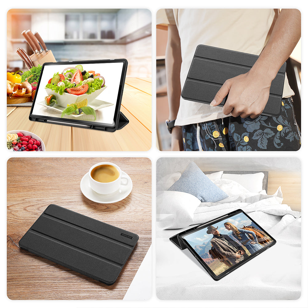 Hülle für Galaxy Tab S10 Plus/S9 Plus/S9 FE Plus, Dux Ducis Domo, Schwarz
