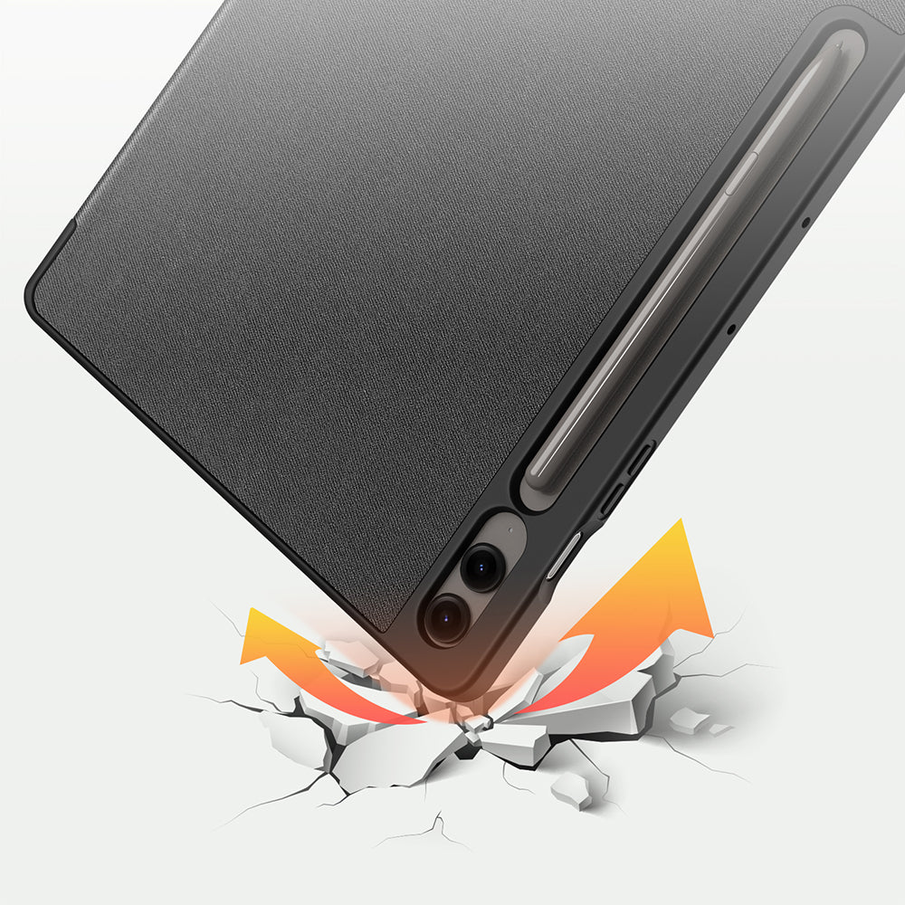 Hülle für Galaxy Tab S10 Plus/S9 Plus/S9 FE Plus, Dux Ducis Domo, Schwarz