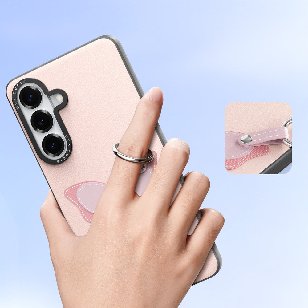 Handyhülle mit Trageband für Galaxy S26, Dux Ducis Luvy, Rosa mit Schmetterling
