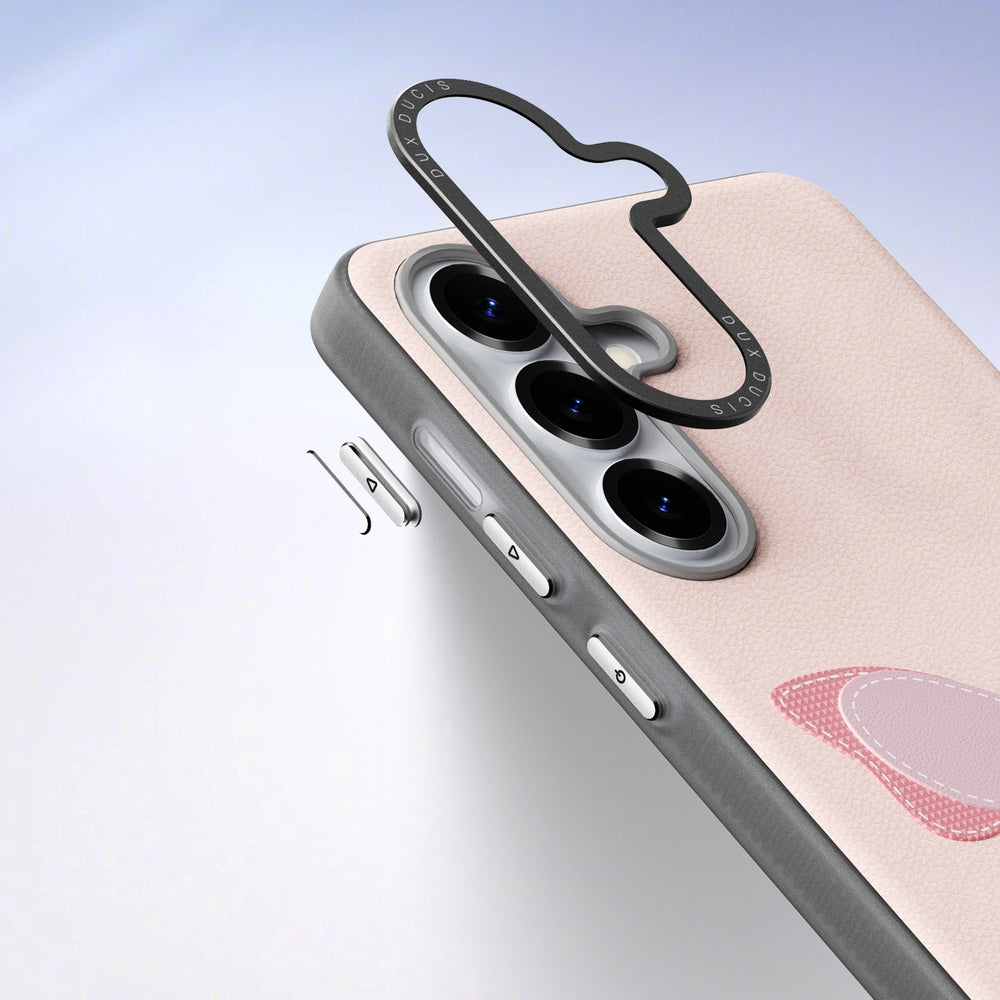 Handyhülle mit Trageband für Galaxy S26, Dux Ducis Luvy, Rosa mit Schmetterling