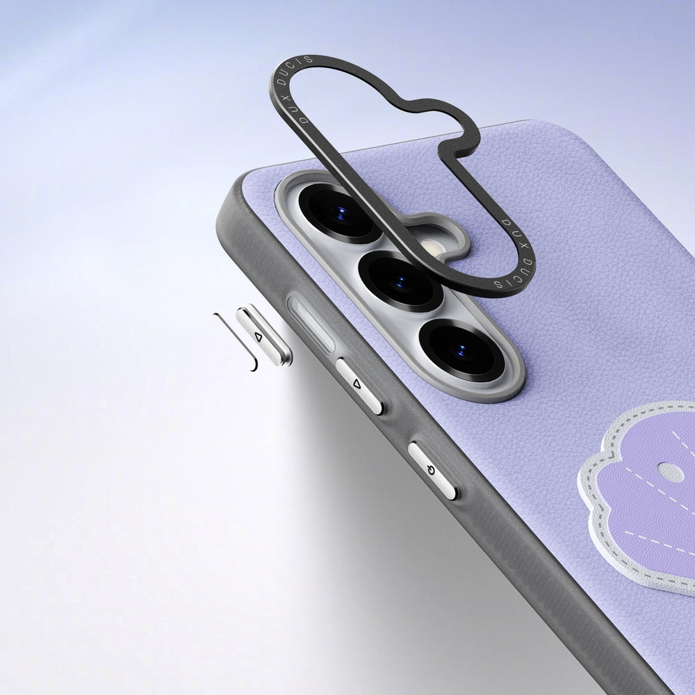 Handyhülle mit Trageband für Galaxy S26 Plus, Dux Ducis Luvy, Violett mit Muschel
