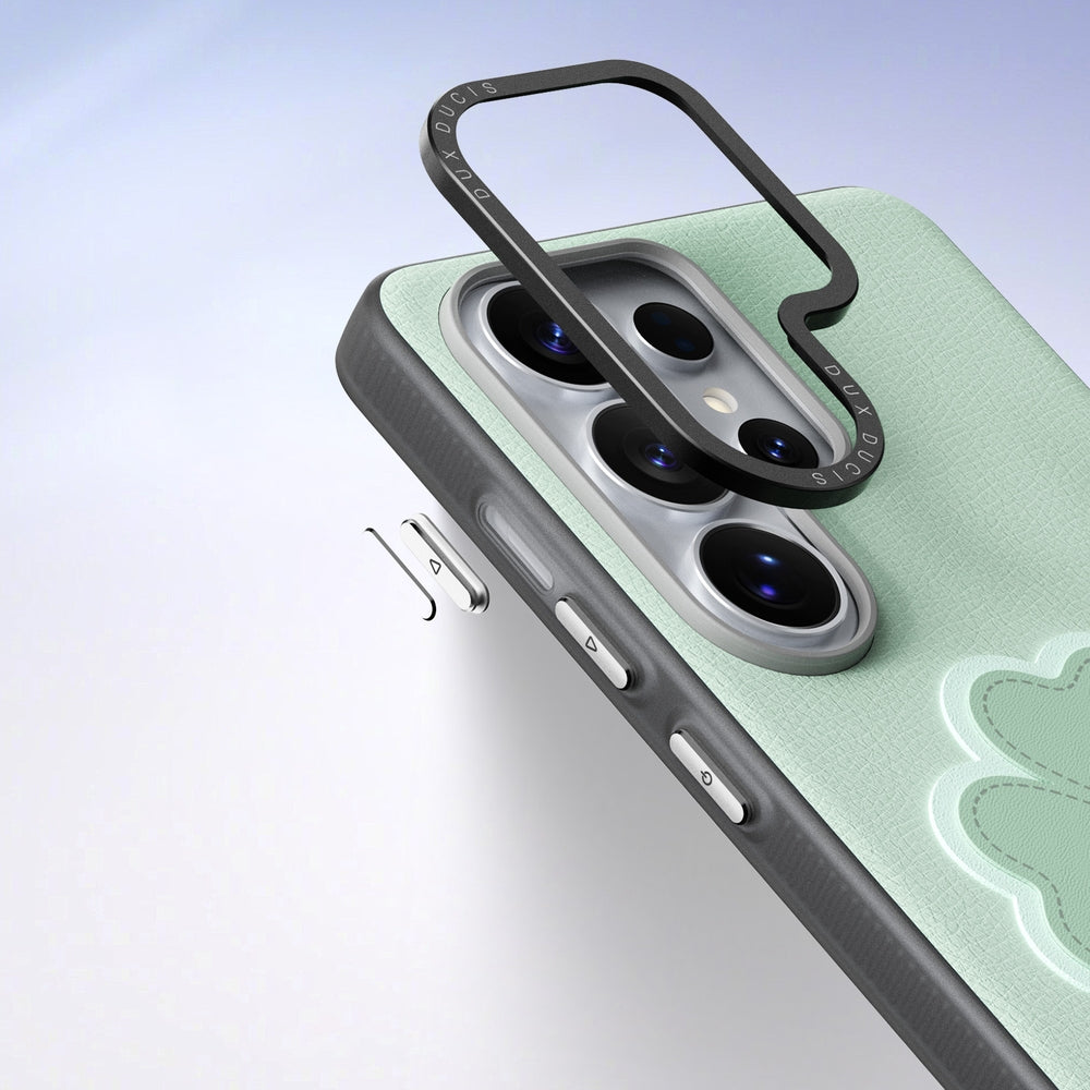 Handyhülle mit Trageband für Galaxy S26 Ultra, Dux Ducis Luvy, Grün mit Klee