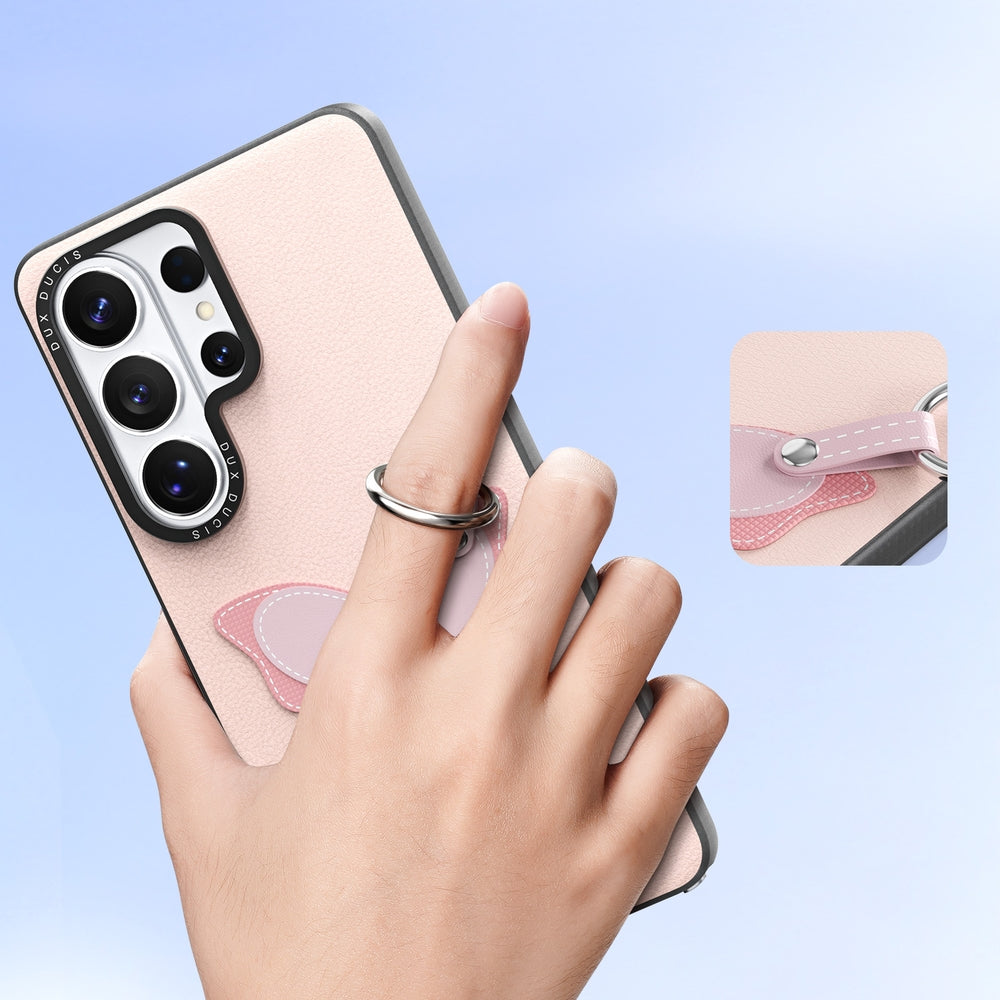 Handyhülle mit Trageband für Galaxy S26 Ultra, Dux Ducis Luvy, Rosa mit Schmetterling