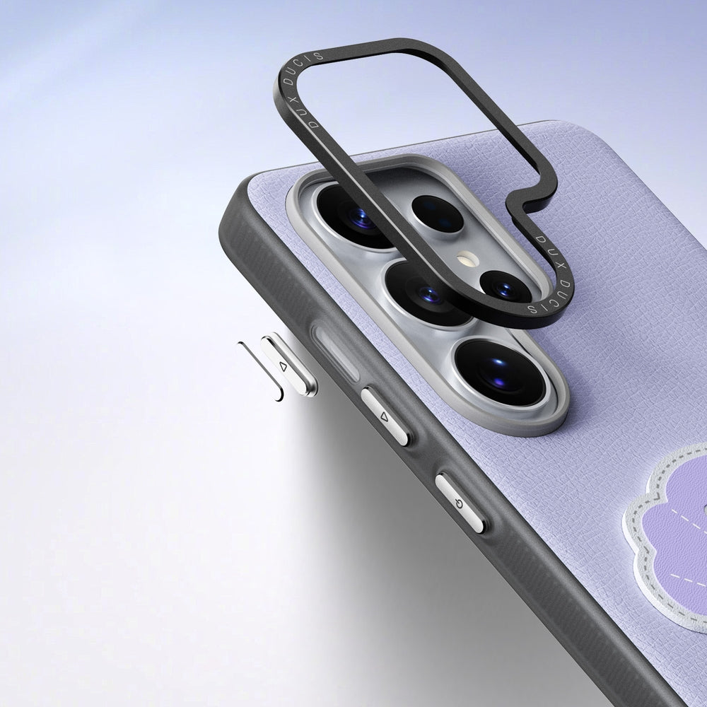 Handyhülle mit Trageband für Galaxy S26 Ultra, Dux Ducis Luvy, Violett mit Muschel
