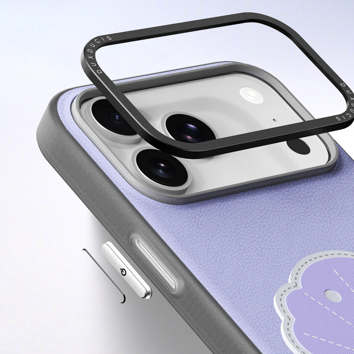 Handyhülle mit Trageband für iPhone 17 Pro, Dux Ducis Luvy, Violett mit Muschel