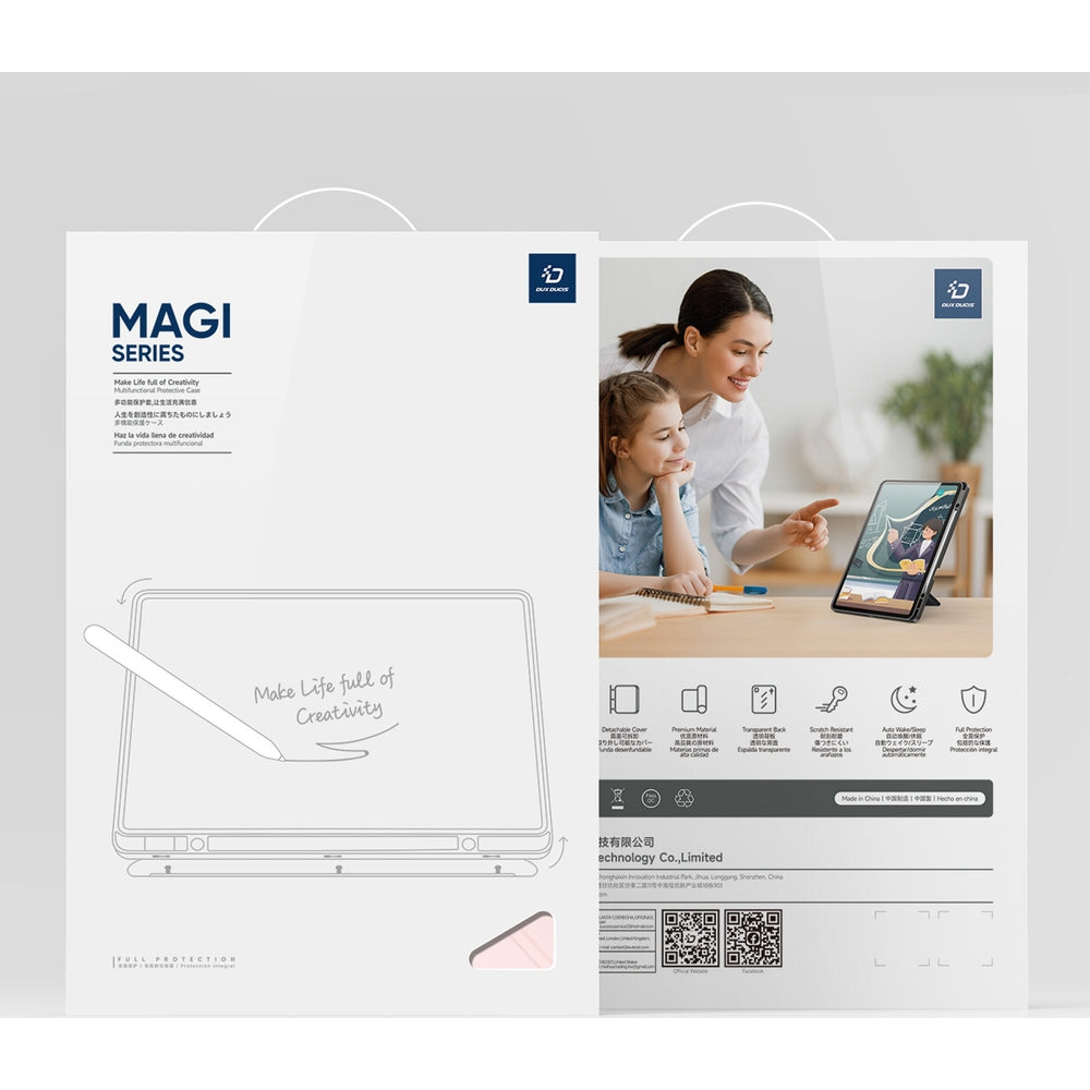 Schutzhülle mit Klappe für Galaxy Tab S12 Plus, Dux Ducis Magi, Rosa (12/12)