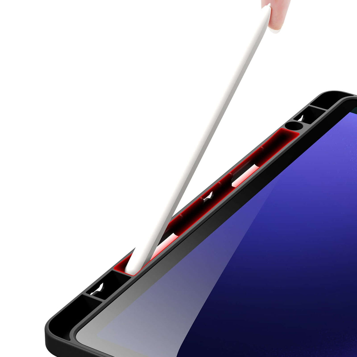 Handyhülle mit Klappe für Galaxy Tab S10 FE / S10 Lite / S9 FE / S9, Dux Ducis Magi, Schwarz und Transparent