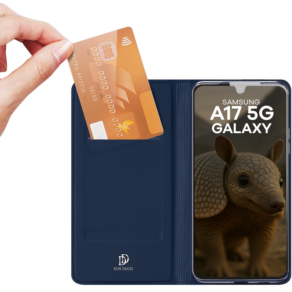 Handyhülle mit Klappe für Galaxy A17 5G / 4G, Dux Ducis Skin Pro, Dunkelblau
