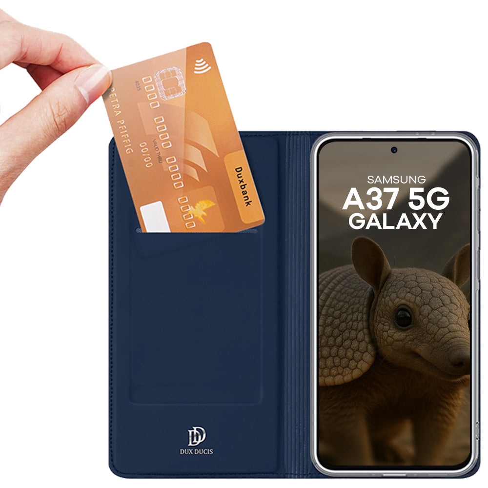 Handyhülle mit Klappe für Galaxy A37 5G, Dux Ducis Skin Pro, Dunkelblau