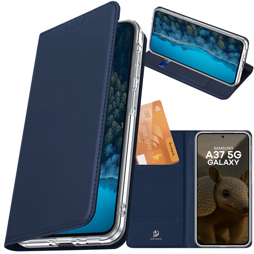 Handyhülle mit Klappe für Galaxy A37 5G, Dux Ducis Skin Pro, Dunkelblau