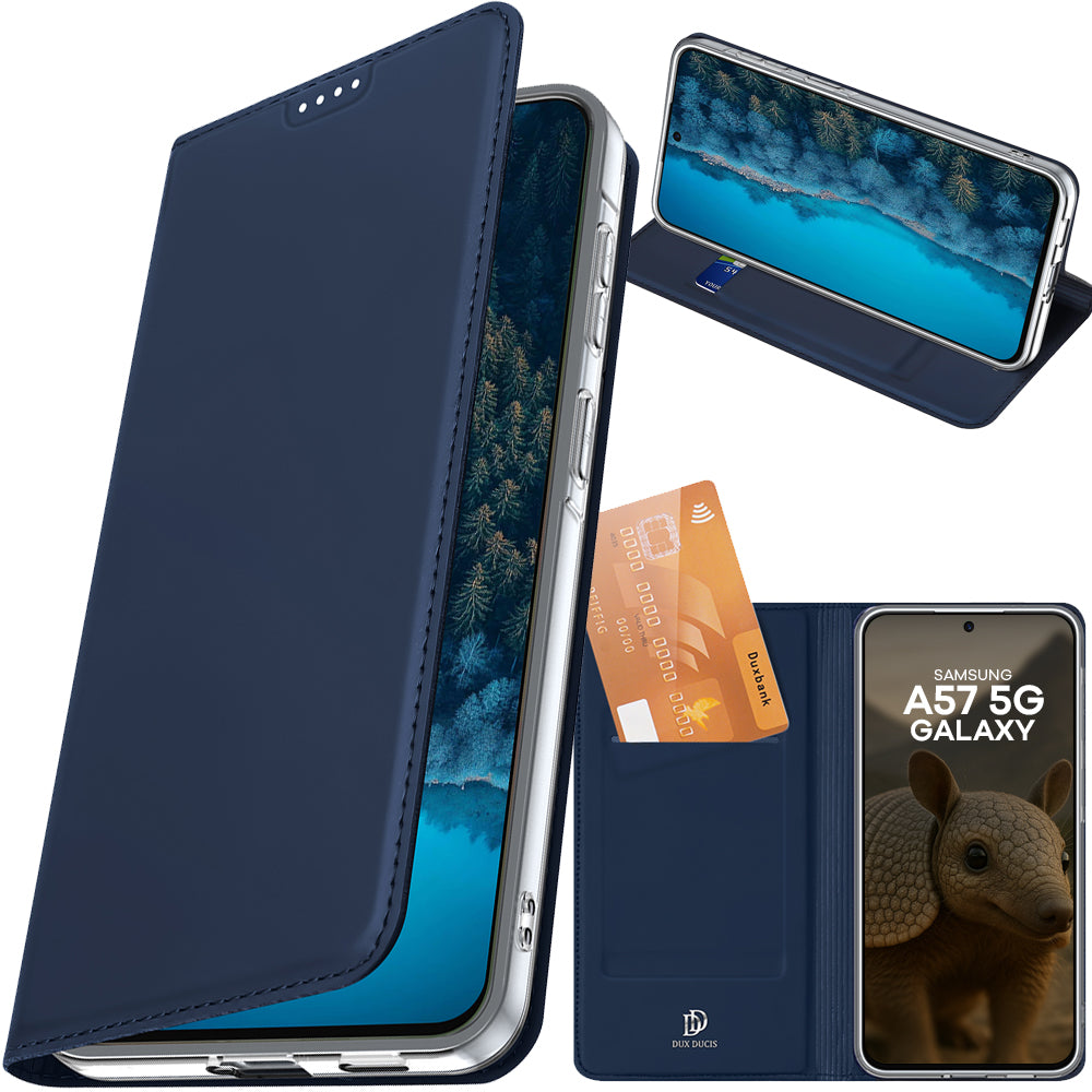 Handyhülle mit Klappe für Galaxy A57 5G, Dux Ducis Skin Pro, Dunkelblau