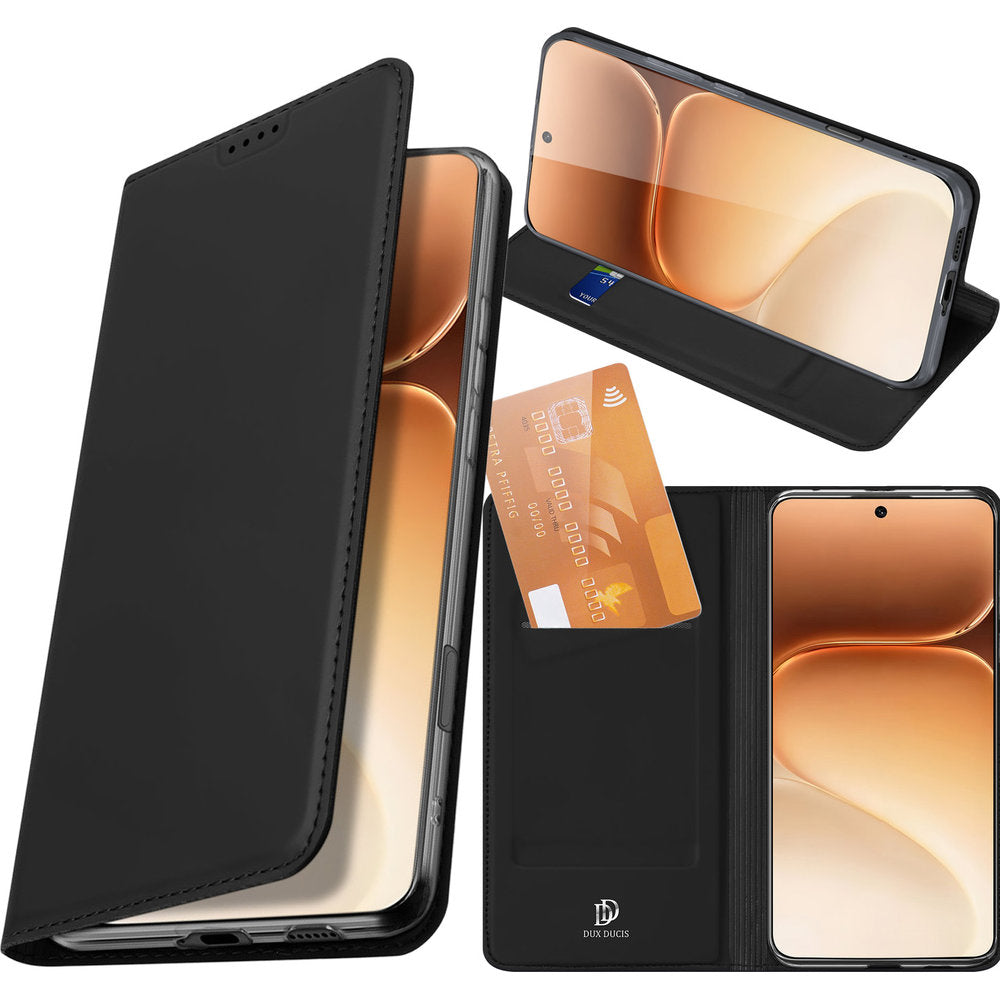 Handyhülle mit Klappe für Honor 600 5G / 600 Pro 5G, Dux Ducis Skin Pro, Schwarz