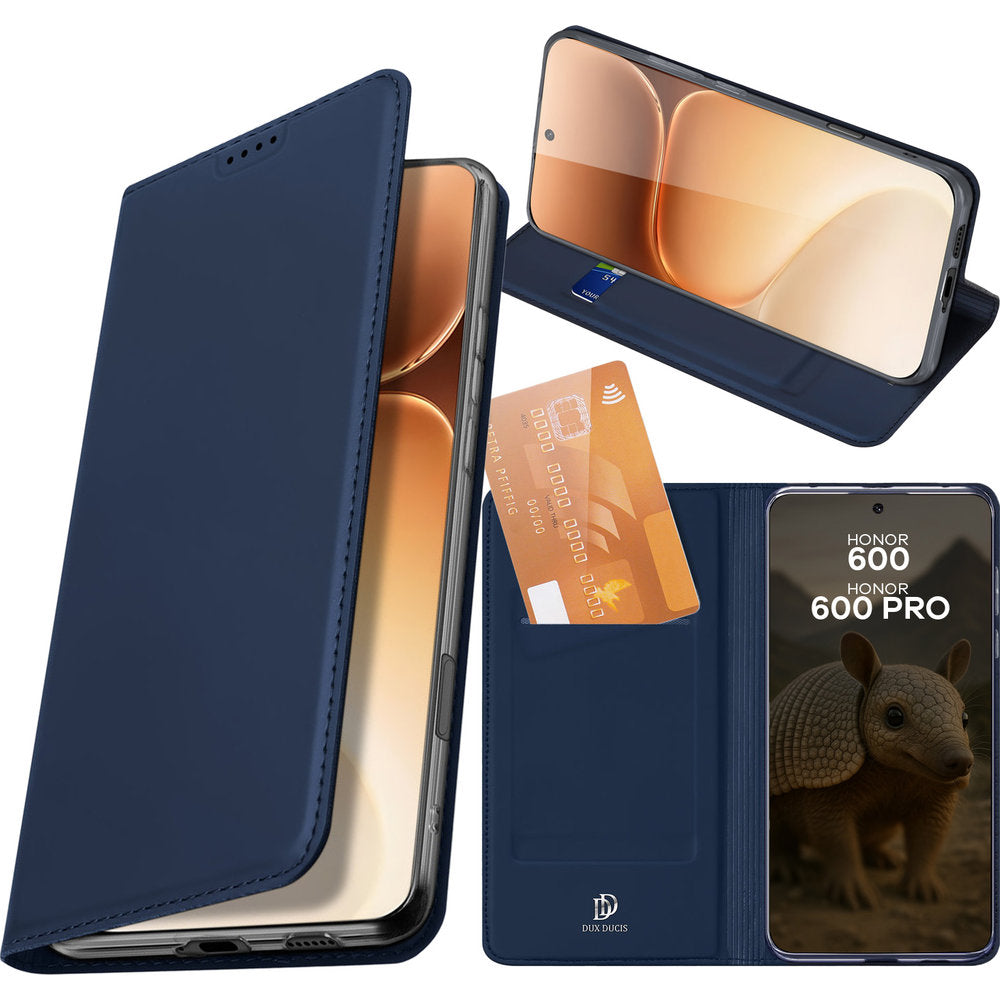Handyhülle mit Klappe für Honor 600 5G / 600 Pro 5G, Dux Ducis Skin Pro, Dunkelblau