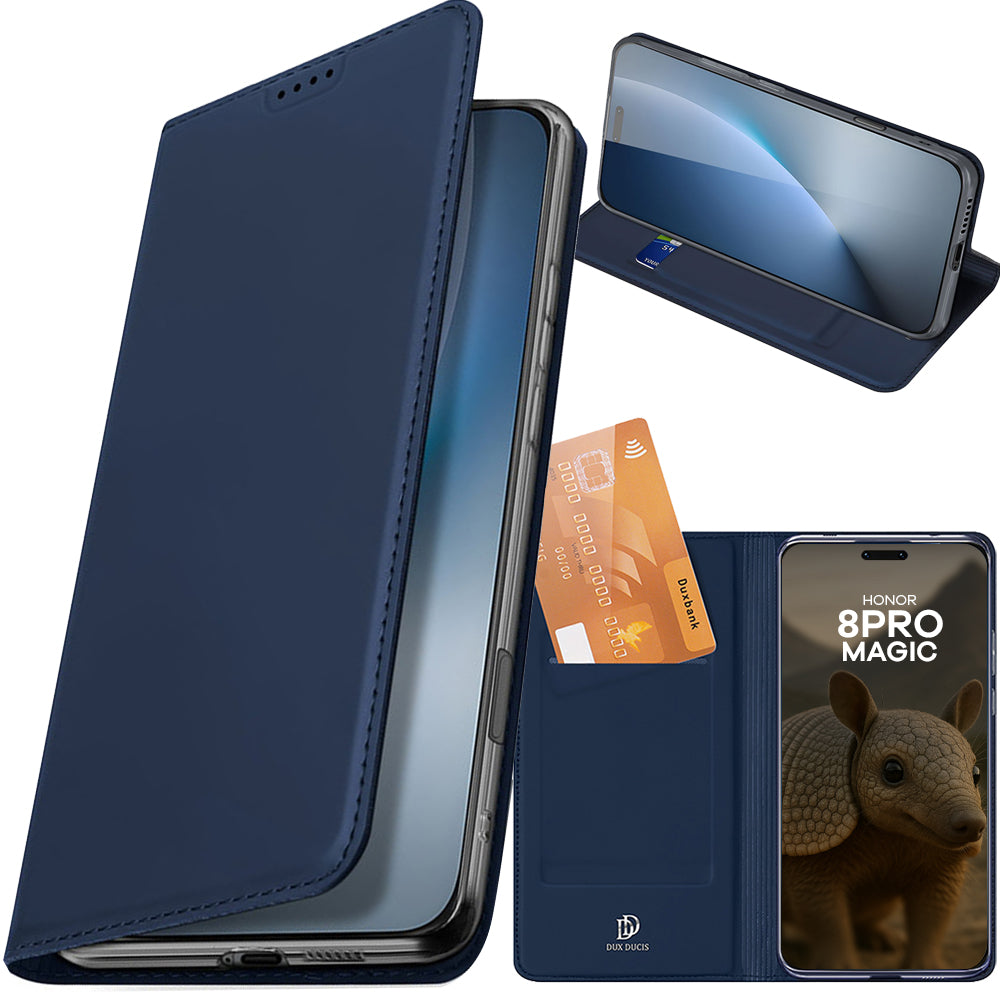 Handyhülle mit Klappe für Honor Magic8 Pro, Dux Ducis Skin Pro, Dunkelblau