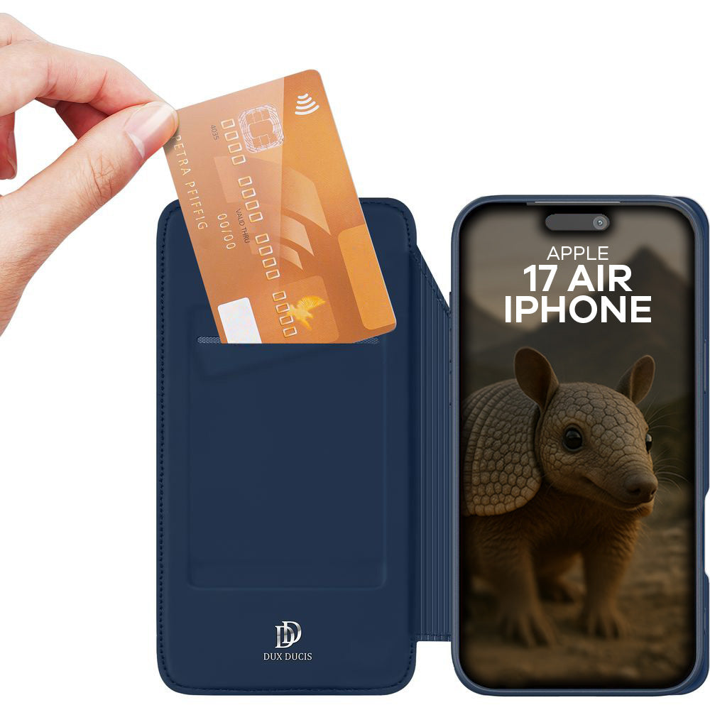 Handyhülle mit Klappe für iPhone Air, Dux Ducis Skin Pro, Dunkelblau