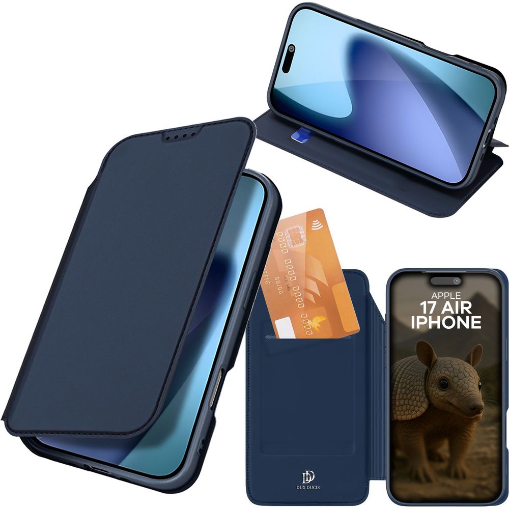 Handyhülle mit Klappe für iPhone Air, Dux Ducis Skin Pro, Dunkelblau