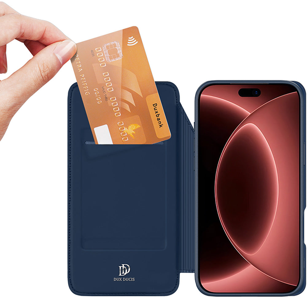 Handyhülle mit Klappe für iPhone 18 Pro / 17 Pro, Dux Ducis Skin Pro, Dunkelblau (3/11)