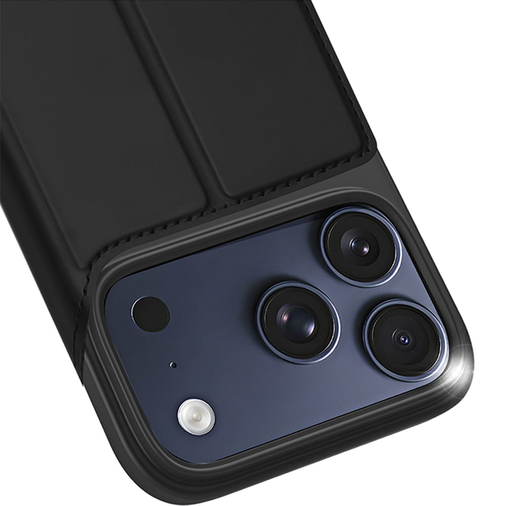Handyhülle mit Klappe für iPhone 18 Pro Max / 17 Pro Max, Dux Ducis Skin Pro, Schwarz (11/11)