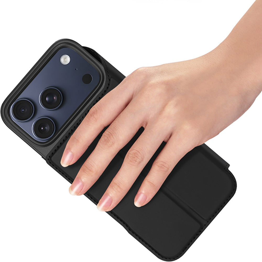 Handyhülle mit Klappe für iPhone 18 Pro Max / 17 Pro Max, Dux Ducis Skin Pro, Schwarz (7/11)