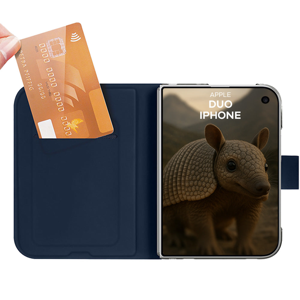 Handyhülle mit Klappe für iPhone Duo, Dux Ducis Skin Pro, Dunkelblau (2/11)