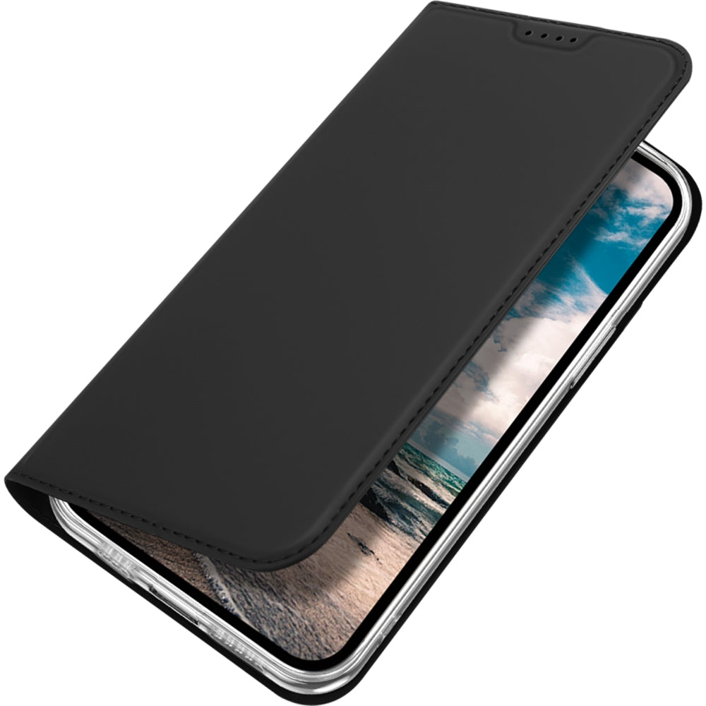 Handyhülle mit Klappe für iPhone 17e / 16e, Dux Ducis Skin Pro, Schwarz