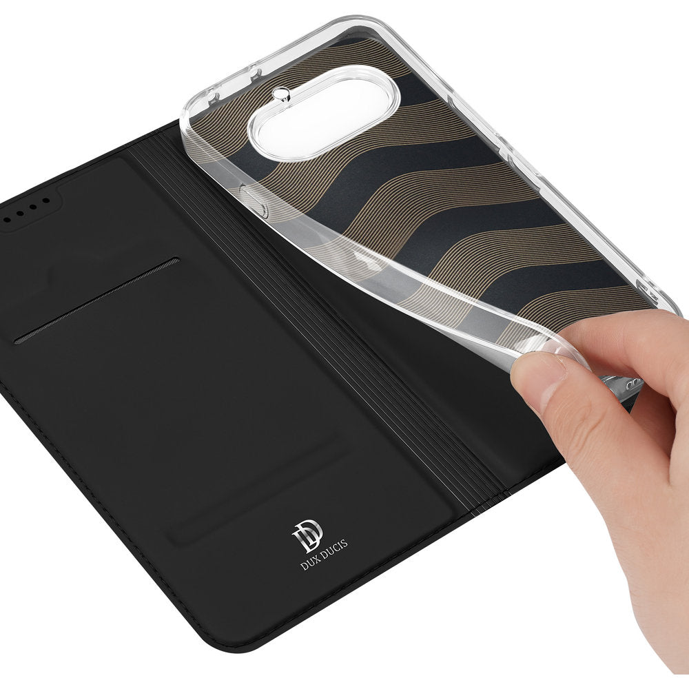 Handyhülle mit Klappe für Nothing Phone 4a, Dux Ducis Skin Pro, Schwarz
