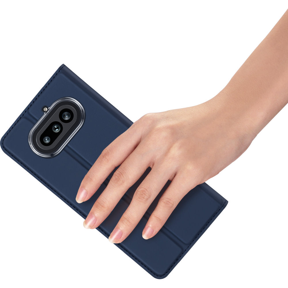 Handyhülle mit Klappe für Nothing Phone 4a, Dux Ducis Skin Pro, Dunkelblau