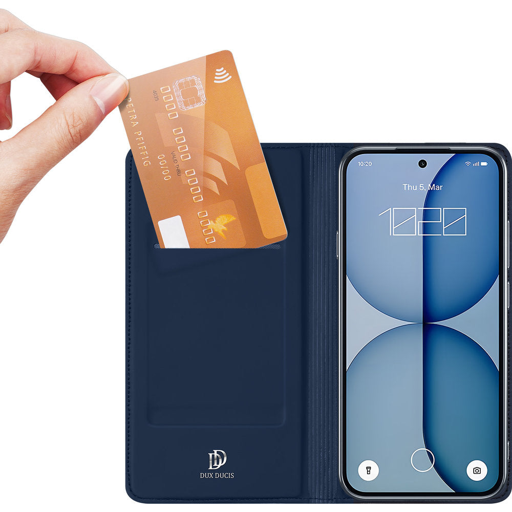 Handyhülle mit Klappe für Nothing Phone 4a, Dux Ducis Skin Pro, Dunkelblau